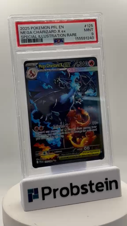 2025 POKEMON PFL EN-PHANTASMAL FLAMES #125 MEGA CHARIZARD X EX PSA 9 MINT - Image 2