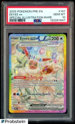 2025 Pokemon Pre En Special Illustration Rare #167 Eevee ex PSA 10 GEM MINT - Image 1
