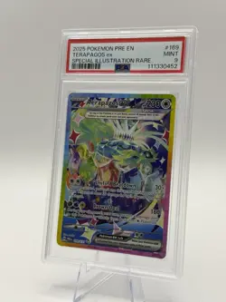 Pokemon 2025 Pre-EN Terapagos EX Special Illustration Rare PSA 9 - Image 1