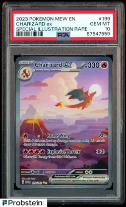 2023 Pokemon MEW EN Special Illustration Rare #199 Charizard ex PSA 10 GEM MINT - Image 1
