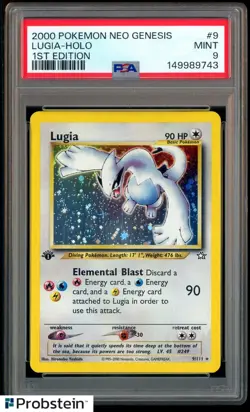 2000 Pokemon Neo Genesis 1st Edition #9 Lugia Holo PSA 9 MINT - Image 1