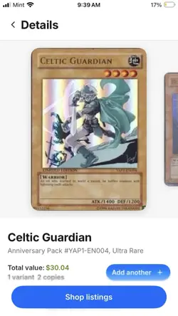 Celtic Guardian YAP1-EN004 Anniversary Pack Limited Edition - Image 1
