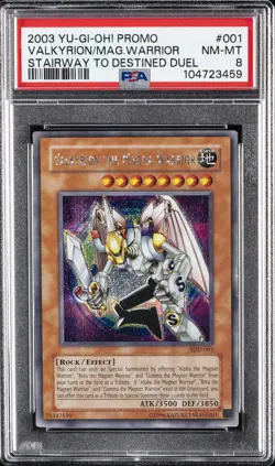 2003 YU-GI-OH! PROMO STAIRWAY TO DESTINED DUEL VALKYRION THE MAGNA WARRIOR PSA 8 - Image 1