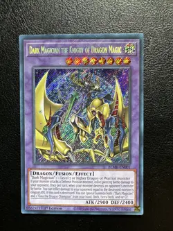 YUGIOH Dark Magician The Knight Of Dragon Magic BLMR-EN001 SECRET RARE NM - Image 2