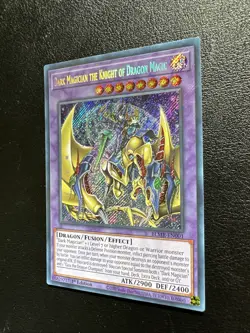 YUGIOH Dark Magician The Knight Of Dragon Magic BLMR-EN001 SECRET RARE NM - Image 3