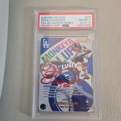 2025 ONE PIECE PROMO DODGERS ERICA SCHROEDER LUFFY PSA 8 AUTO 10 - Image 1