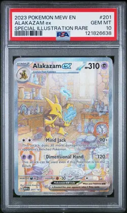 Pokemon Alakazam ex SIR 151 MEW EN 201/165 PSA 10 Gem Mint - Image 1