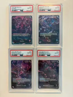 2025 One Piece 2nd Anniversary Shanks Luffy Buggy Teach PSA 10 Sequential Set(4) - Image 1
