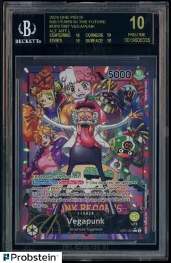 2024 One Piece 500 Years In Future #OP07097 Vegapunk Alt Art BGS 10 BLACK LABEL2 - Image 1