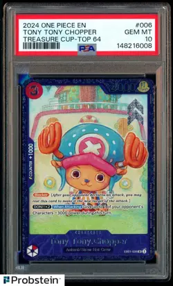 2024 ONE PIECE PROMOS TREASURE CUP-TOP 64 #006 TONY TONY CHOPPER PSA 10 - Image 1