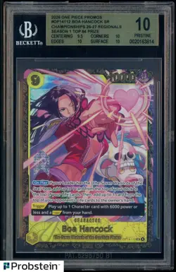 2026 One Piece Promos #OP14112 Boa Hancock Championships Regionals Top 64 BGS 10 - Image 1