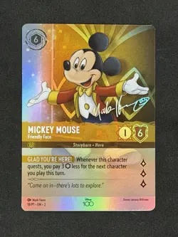 Mickey Mouse Friendly Face 18/P1 Disney Lorcana D100 Foil Promo - Image 1