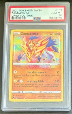 Pokemon TCG Zamazenta Vivid Voltage Amazing Rare PSA 10 - Image 1