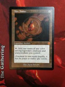 MTG the Brothers' War Non-Foil Mox Amber Retro-Frame Near Mint Unplayed Card - Image 1