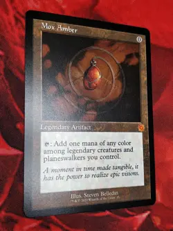 MTG the Brothers' War Non-Foil Mox Amber Retro-Frame Near Mint Unplayed Card - Image 2