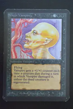 Magic The Gathering MTG SENGIR VAMPIRE Alpha Edition MP+ Moderately Played - Image 1