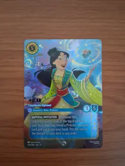 Disney Lorcana Fabled Mulan Considerate Diplomat Enchanted 235/204 Light Play - Image 1