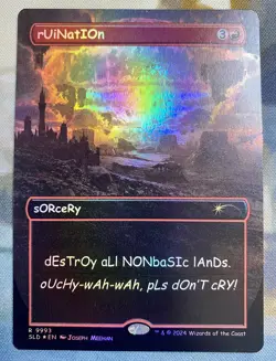 1x Ruination 🔥 Borderless FOIL 🔥 MTG Near Mint NM Secret Lair 9993 - Image 1