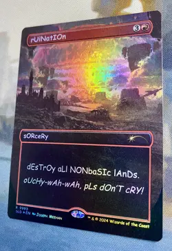1x Ruination 🔥 Borderless FOIL 🔥 MTG Near Mint NM Secret Lair 9993 - Image 2