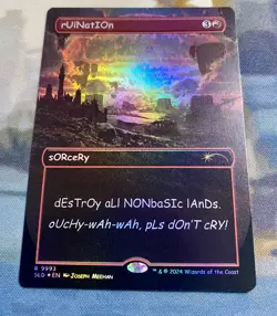 1x Ruination 🔥 Borderless FOIL 🔥 MTG Near Mint NM Secret Lair 9993 - Image 3