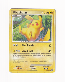 Pikachu 70/100 Stormfront Common Regular 2008 Non Holo Pokemon Heavy Played HP - Image 1