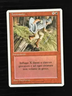 Magic MTG Italian Revised Earthquake Artist Proof - Lightly Played - See Video! - Image 1