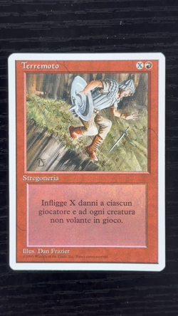 Magic MTG Italian Revised Earthquake Artist Proof - Lightly Played - See Video! - Image 2