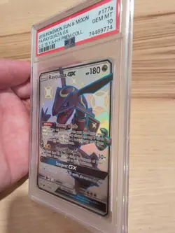 Pokemon Rayquaza GX Hidden Fates Premium Coll. Full Alt Art Promo #177a PSA 10 - Image 2