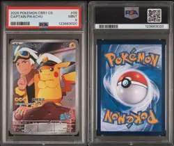 CAPTAIN PIKACHU 2025 POKEMON SIMPLIFIED CHINESE CBB1 C-GEM PACK VOL 1 #09 PSA 9 - Image 3