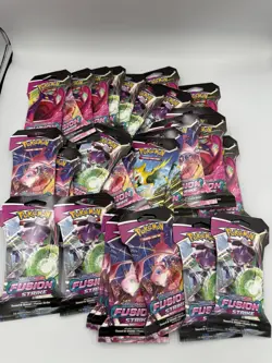 34 x Pokemon TCG Sword & Shield Fusion Strike Sleeved Booster Pack ✨ - Image 1