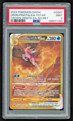 PSA 9 - Pokemon Origin Forme Palkia V Star GG67 Crown Zenith Secret Rare PSA 9 - Image 1