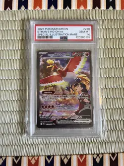 2025 Pokemon Destined Rivals Ethan’s Ho-Oh EX Special Illustration Rare PSA 10 - Image 1