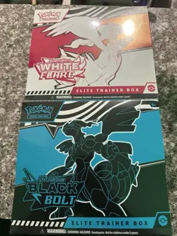 Pokemon White Flare and Black Bolt ETB Combo - Sealed - Image 1