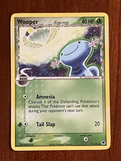 Wooper 71/101 Non Holo EX Dragon Frontiers Tomokazu Kamiya Pokemon TCG - Image 1