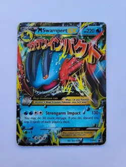 Mega Swampert EX XY87 XYBlack STAR Promo Holo Pokemon Card DAMAGED See Pictures - Image 1