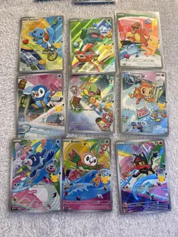 Pokemon 2026 First Partner Illustration Collection Series 1 Promo Set (9 Cards) - Image 1