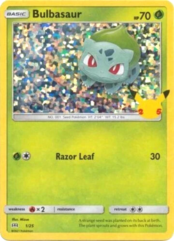 Pokemon Bulbasaur 1/25 McDonalds 25th Anniversary promo Holo NM or better QTY - Image 1