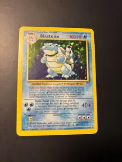 TCG Pokemon Blastoise 2/102 Base Set Holographic Rare - LP - Image 1