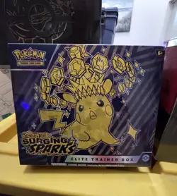 Pokemon TCG Scarlet & Violet Surging Sparks Elite Trainer Box Pikachu ETB Sealed - Image 1