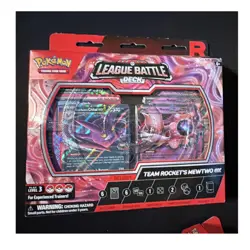 Pokemon League Battle Deck Team Rocket's Mewtwo GX GX Card English Holo - Image 1