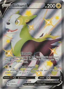 Boltund V SWSH085 Holo Promo Sword & Shield Promo Pokemon Near Mint - Image 1