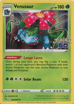 Venusaur 003/078 Holo Rare Pokemon GO Pokemon Holo Near Mint - Image 1
