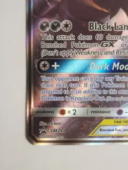 FULL ART Umbreon & Darkrai GX ULTRA RARE Tag Team SM241 Pokemon Holo Promo - LP - Image 5