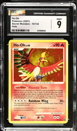 CGC 9 MINT Ho-oh 10/132 Holo Secret Wonders Pokemon Card - Image 1