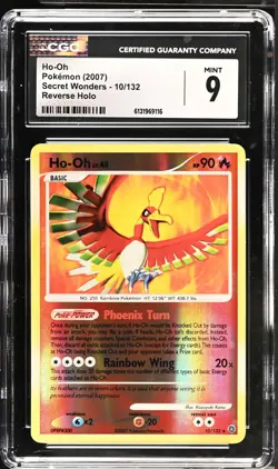 CGC 9 MINT Ho-oh 10/132 Reverse Holo Secret Wonders Pokemon Card - Image 1