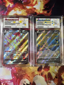 Pokemon Black Star Promo Figure Collection Zacian V & Zamazenta V Ace 9 Pop 1! - Image 1