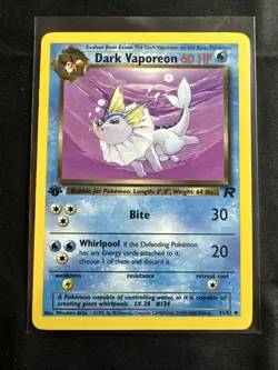 Dark Vaporeon 45/82 Team Rocket Regular 1st Edition - Pokemon Card - Image 1