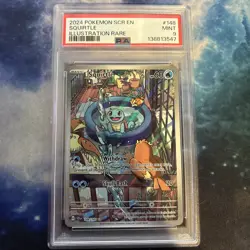 Pokemon Squirtle TCG Full Art Holo Card 148/142 Stellar Crown PSA 9 - Image 1