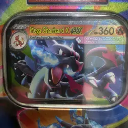 Pokemon Charizard EX Tin Set X & Y Sealed 2 Tins Mega Charizard Promo 8 Packs - Image 3