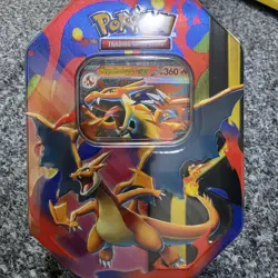 Pokemon Charizard EX Tin Set X & Y Sealed 2 Tins Mega Charizard Promo 8 Packs - Image 5